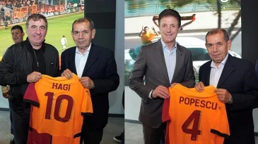 Hagi ve Popescu, Galatasaraylı taraftarlarla buluştu