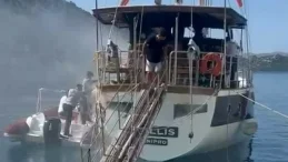 Marmaris’te tekne yangını!